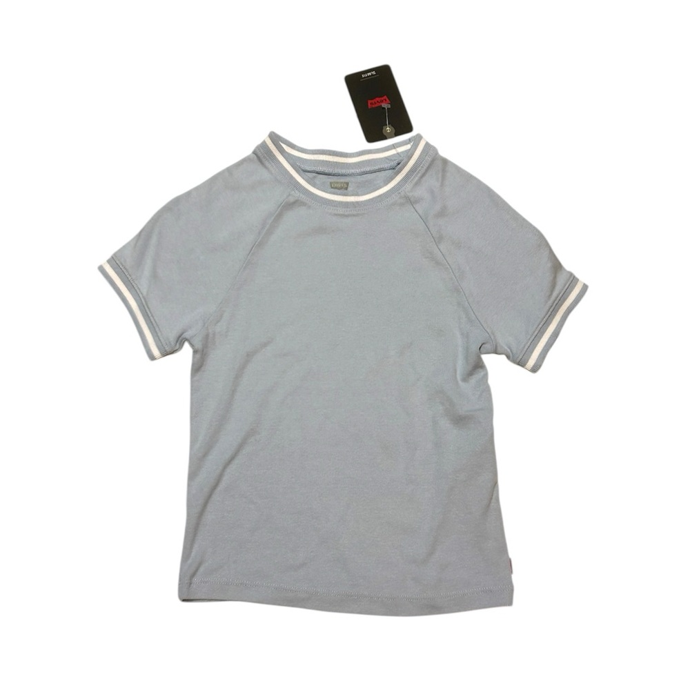 Levi's Light Blue Short Sleeve Ringer Tee with White Trim